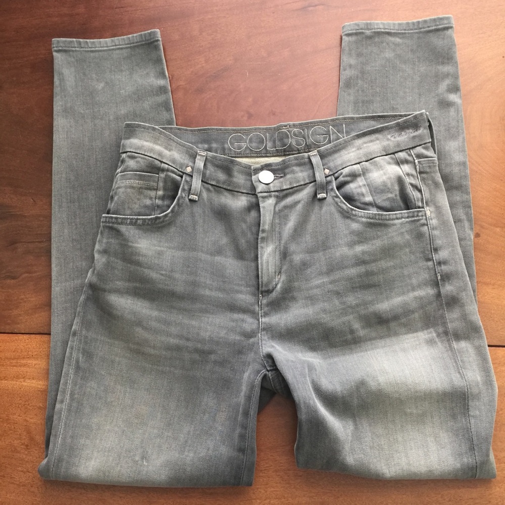 Goldsign Gray Stretch Skinny Jeans